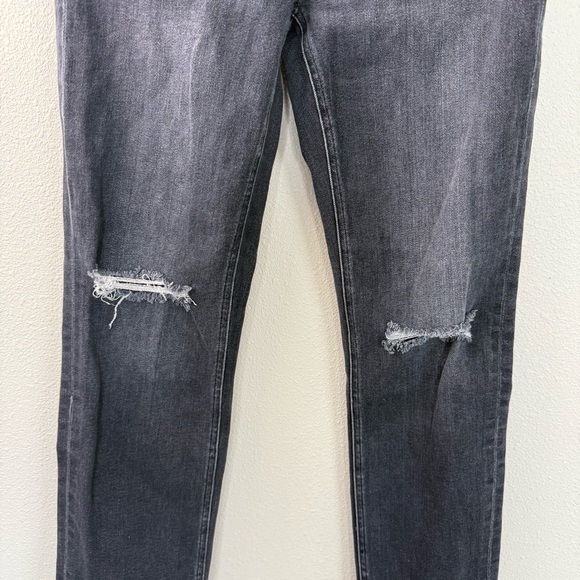 Rag & Bone Nina High-Rise Ankle Cigarette Jean Black Grafton w/Holes Denim 27 - Picture 5 of 14